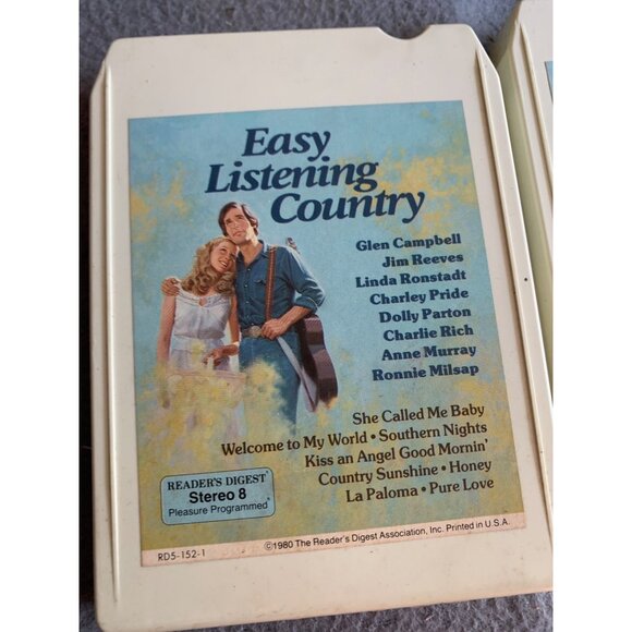 Easy Listening Country 8-Track 3 Tape Collection with Plastic Case - Picture 7 of 16